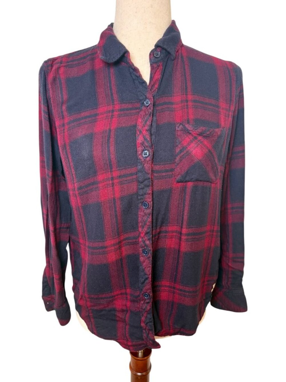 Rails Hunter Midnight Cranberry Plaid Button Down Shirt Small